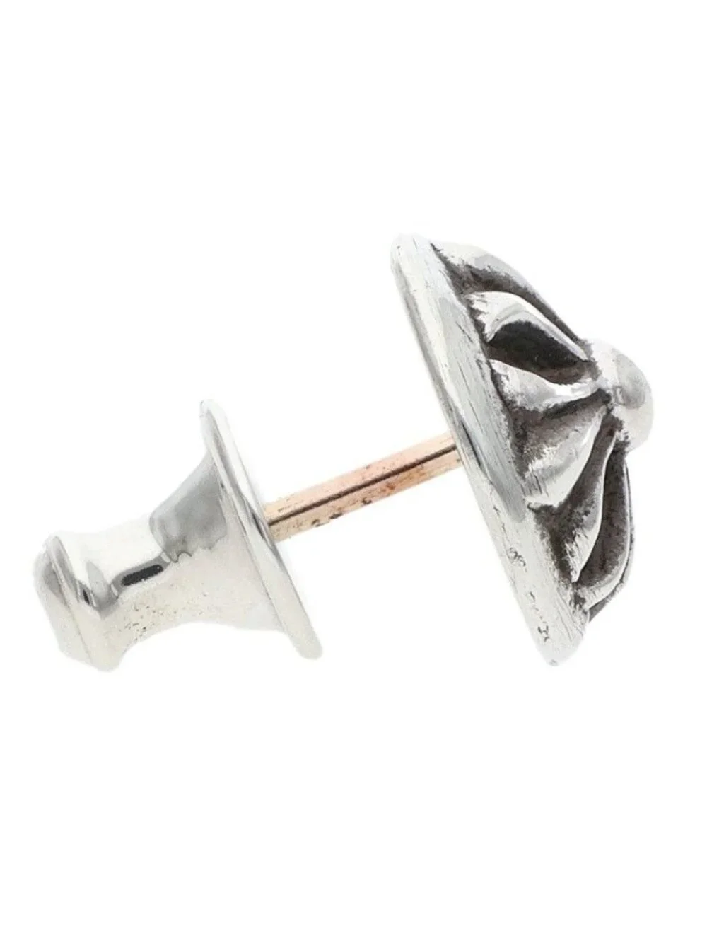 Chrome Hearts Stud Crsbll Cross Ball Silver Earrings